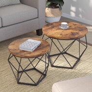 Beistelltisch-Set VERA, 50x40 cm/40x36 cm, braun/schwarz