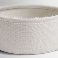 Runder Tisch mit Aufbewahrungskorb COLETTE, 45x50 cm, grau/weiß