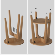 Couchtisch NORDIC, 40×50cm, braun