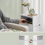 Nachttisch ROBIN, 30x25x65cm, weiß 