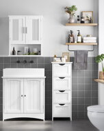 Badezimmerschrank mit 4 Schubladen PAULA, 30x30x82 cm, weiß