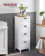 Badezimmerschrank mit 4 Schubladen PAULA, 30x30x82 cm, weiß