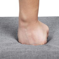Schuhschrank mit gepolsterter Sitzbank GABI, 10 Fächer, 104x30x48 cm, weiß/grau