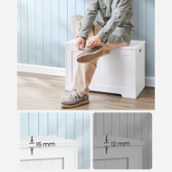 Aufbewahrungsbank GRETA, 76x48x40 cm, weiß