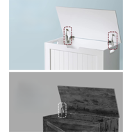 Aufbewahrungsbank GRETA, 76x48x40 cm, weiß