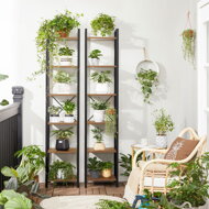 Bücherregal NOEL, 40x30x187,5 cm, schwarz/braun