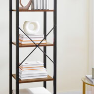 Bücherregal NOEL, 40x30x187,5 cm, schwarz/braun