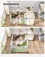 Kleintiergehege aus transparentem Kunststoff BEN, 143x71x47 cm, transparent
