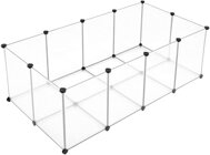 Kleintiergehege aus transparentem Kunststoff BEN, 143x71x47 cm, transparent