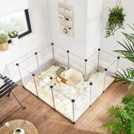 Kleintiergehege aus transparentem Kunststoff BEN, 143x71x47 cm, transparent