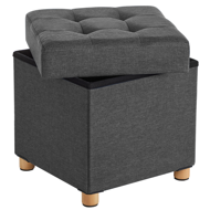 Sitzbank mit Stauraum und Beinen OTO, 38x38x40 cm, anthrazit
