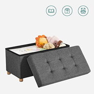 Sitzbank mit Stauraum und Beinen OTO, 76x38x40 cm, anthrazit