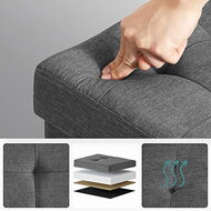 Sitzbank mit Stauraum und Beinen OTO, 76x38x40 cm, anthrazit