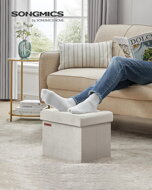 Hocker mit Stauraum OTO, 31x41x31 cm, creme