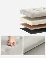 Hocker mit Stauraum OTO, 31x41x31 cm, creme
