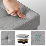 Sitzbank mit Stauraum OTO, 110x38x38 cm, hellgrau