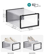 Schuh-Organizer MARI, 18 Fächer, schwarz/transparent
