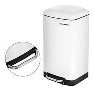 Mülleimer mit langsamer Schließung SLOW, 30 l, weiß