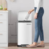 Mülleimer mit langsamer Schließung SLOW, 30 l, weiß