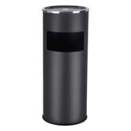 Standascher mit Mülleimer SMOKE, 60,5x24,5 cm, schwarz