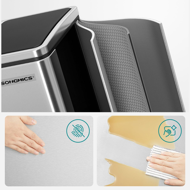 Abfalltrennbehälter SORT 30l (2×15l), silber/schwarz 