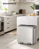 Abfalltrennsystem SORT, 2x30 l + Müllbeutel, silber/schwarz