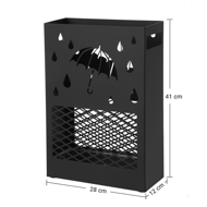 Metallständer für Regenschirme RAIN, 28x12x41cm, schwarz