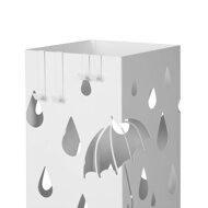 Metallständer für Regenschirme UMBRELLA, 15,5x15,5x49 cm, weiß