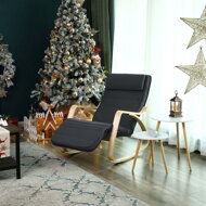 Schaukelstuhl, Liege SWING, Belastbarkeit 150 kg, 67x115x91 cm, anthrazit
