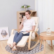 Schaukelstuhl, Liege SWING, Belastbarkeit 150 kg, 67x115x91 cm, beige