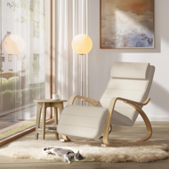 Schaukelstuhl, Liege SWING, Belastbarkeit 150 kg, 67x115x91 cm, beige