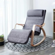 Schaukelstuhl, Liege SWING, Belastbarkeit 150 kg, 67x115x91 cm, grau