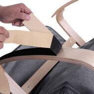 Schaukelstuhl, Liege SWING, Belastbarkeit 150 kg, 67x115x91 cm, grau