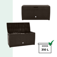 Aufbewahrungsbox RATO, 310l, 119x48x60cm, braun