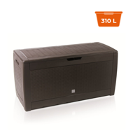 Aufbewahrungsbox RATO, 310l, 119x48x60cm, braun