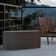 Aufbewahrungsbox WOODEBOX, 280 l, 120x46x57 cm, dunkelbraun