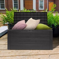 Aufbewahrungsbox WOODEBOX, 280 l, 120x46x57 cm, anthrazit
