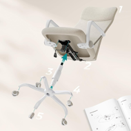 Bürostuhl DINA, max. 120 kg, beige/weiß