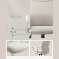 Bürostuhl DINA, max. 120 kg, beige/weiß