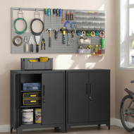 Metallschrank RAVEN, 40x80x90 cm, schwarz 