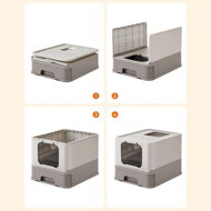 Klappbare Katzentoilette mit ausziehbarem Behälter