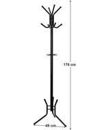 Standgarderobe SAMUEL, 49x176 cm, schwarz