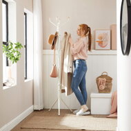 Standgarderobe SANDRA 44x182 cm, weiß