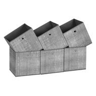 Aufbewahrungsboxen GARY 6 Stück, 30x30x30 cm, grau