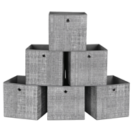 Aufbewahrungsboxen GARY 6 Stück, 30x30x30 cm, grau