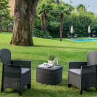 Gartenmöbel-Set TREE, 3-teilig, anthrazit