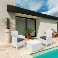 Gartenmöbel-Set TREE, 3-teilig, weiß