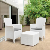 Gartenmöbel-Set TREE, 3-teilig, weiß