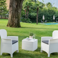 Gartenmöbel-Set TREE, 3-teilig, weiß