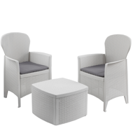 Gartenmöbel-Set TREE, 3-teilig, weiß
